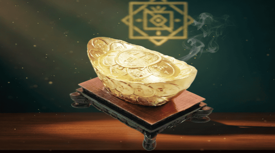 Kuber Gold Ingot (Sycee) Vastu Remedy – Symbol of Wealth & Abundance